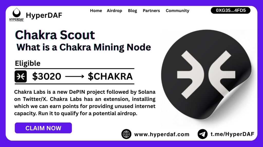 Chakra Scout Early Alpha Airdrop 1 Chakra Scout