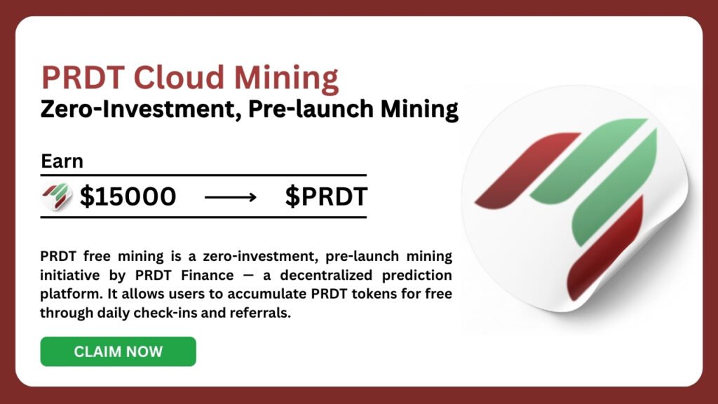PRDT Free Mining Airdrop- Earn PRDT Tokens Before Launch 1 PRDT Free Mining