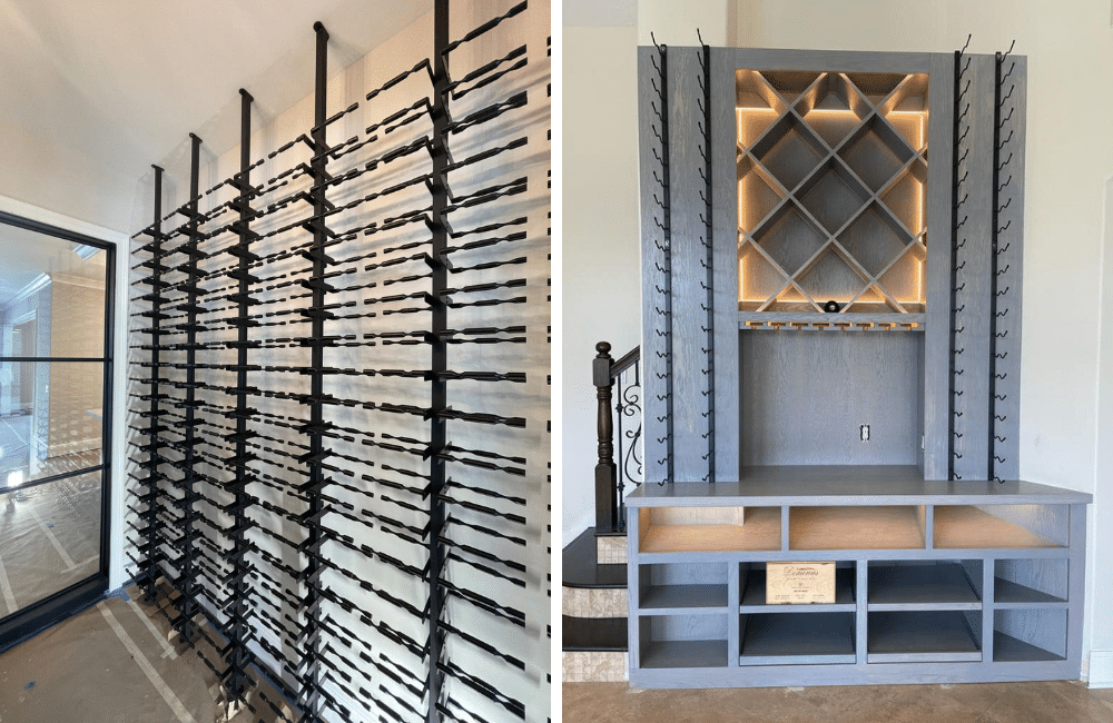 wrought iron wine racks