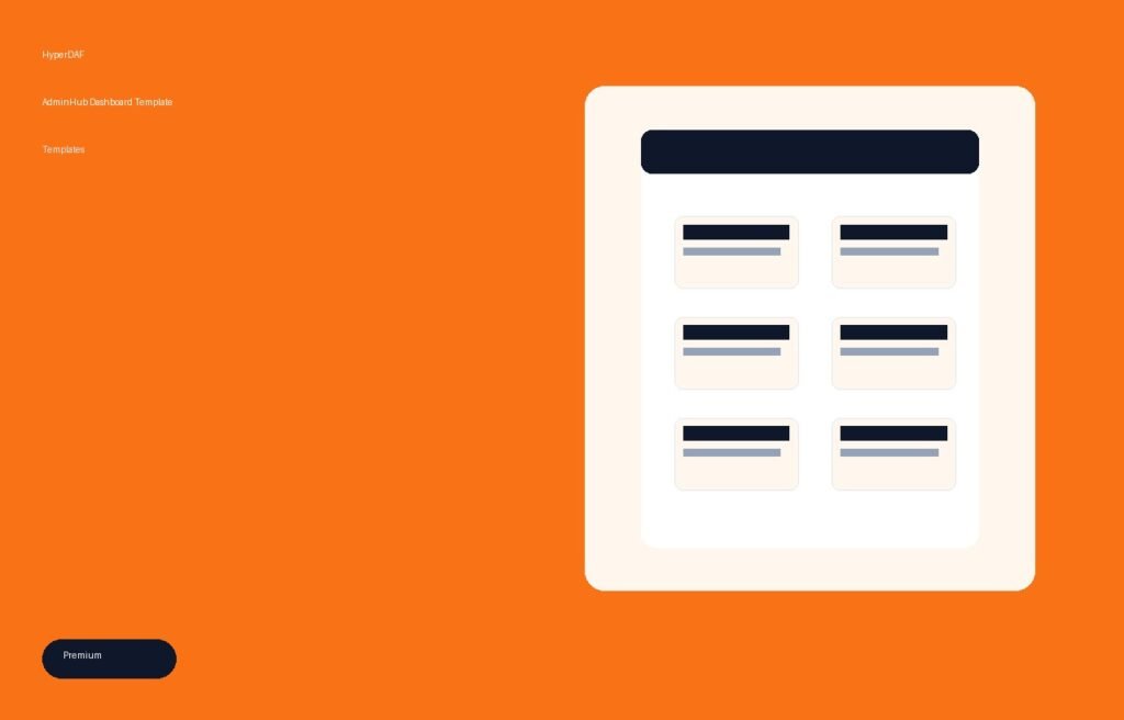 AdminHub Dashboard Template