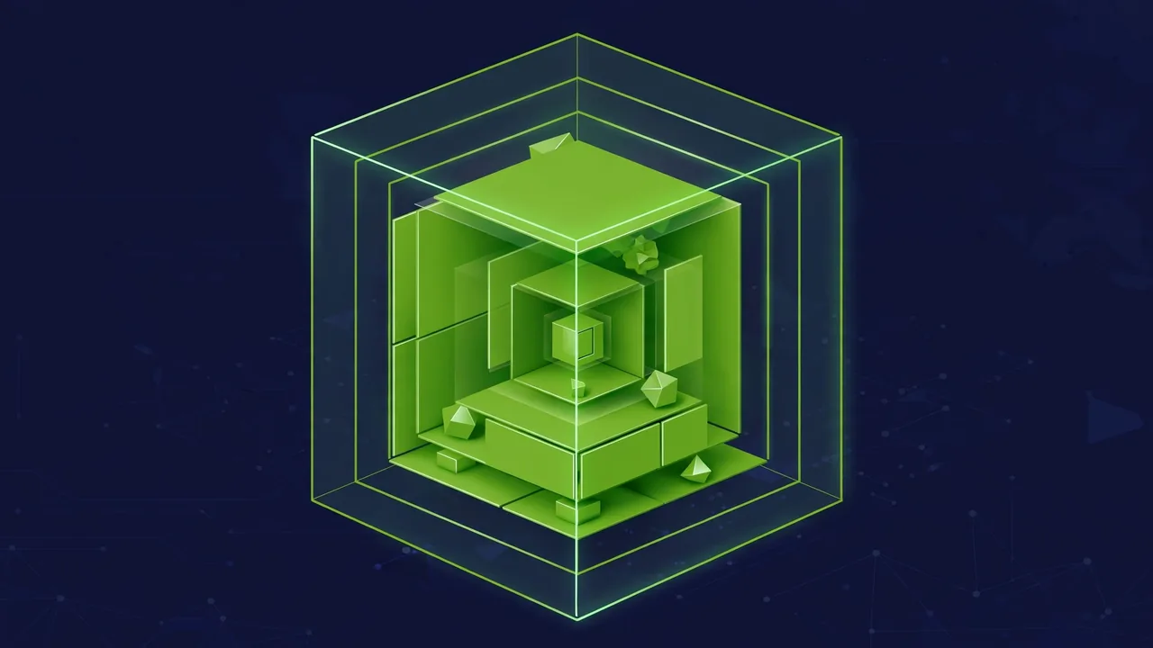 Abstract illustration of a large container box holding smaller nested content blocks inside it like a box within a box.