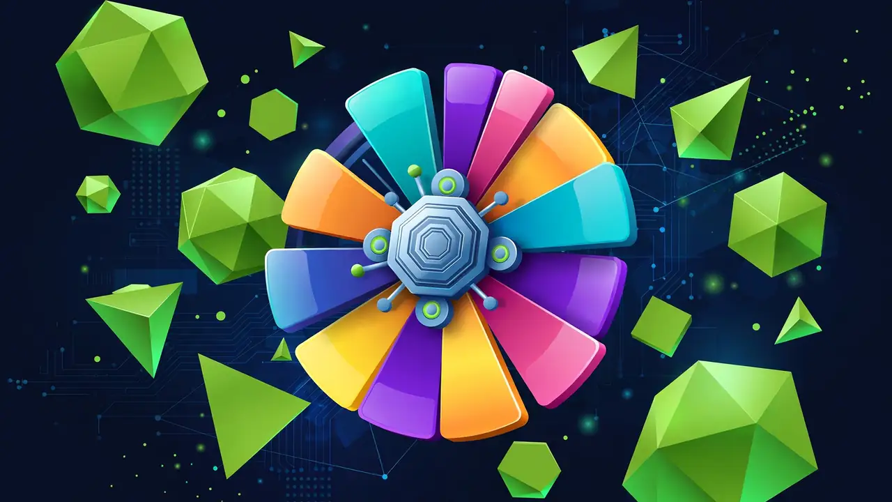 Abstract illustration of a prize wheel gamifying email signup on a store