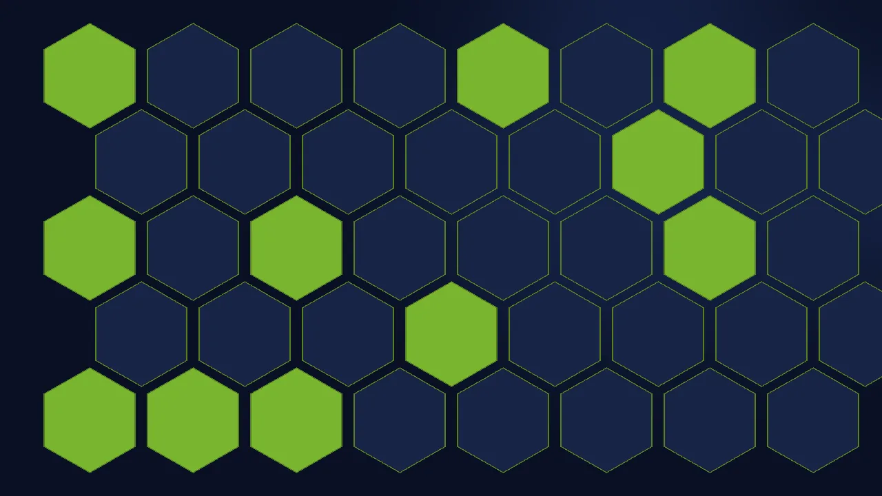 Abstract illustration of a watchful eye shield with fraud alert triangles on navy.