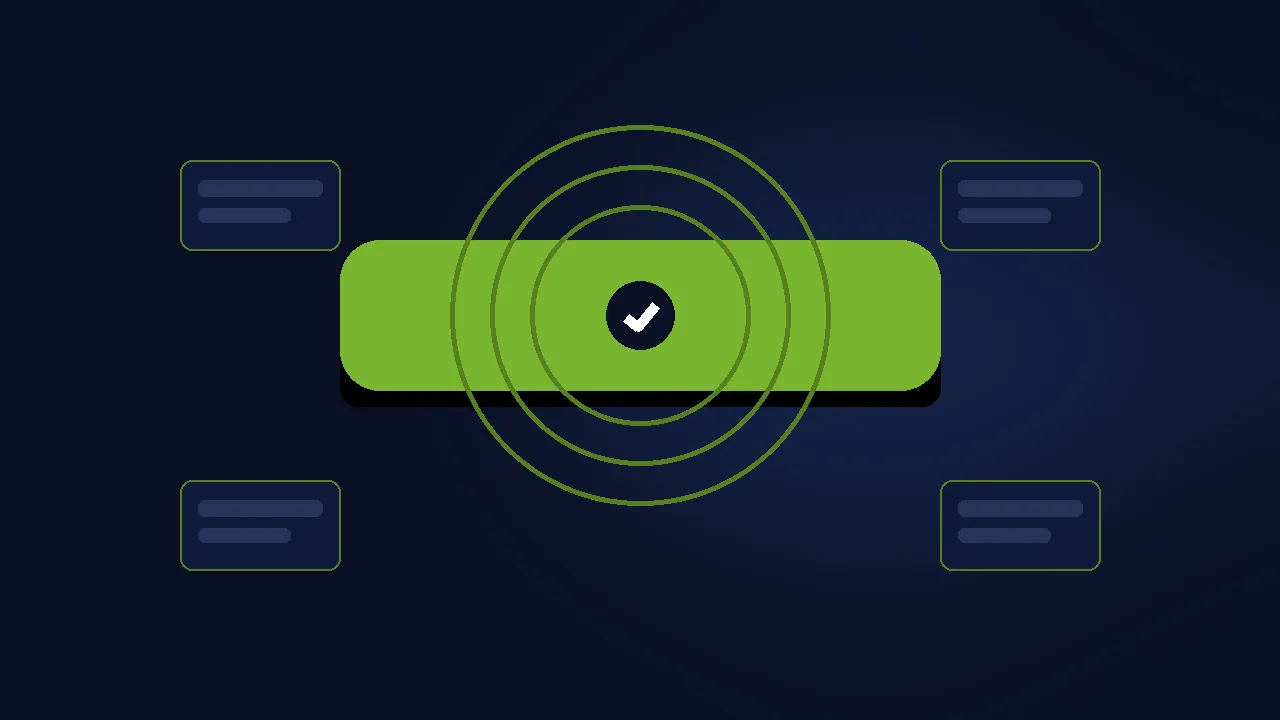 Abstract donut chart in green and navy tones illustrating checkout abandonment data.