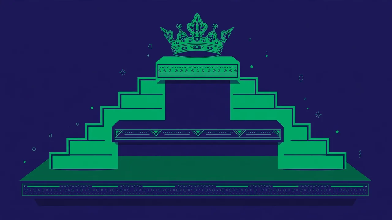WordPress membership site — tiered podium with crown illustration