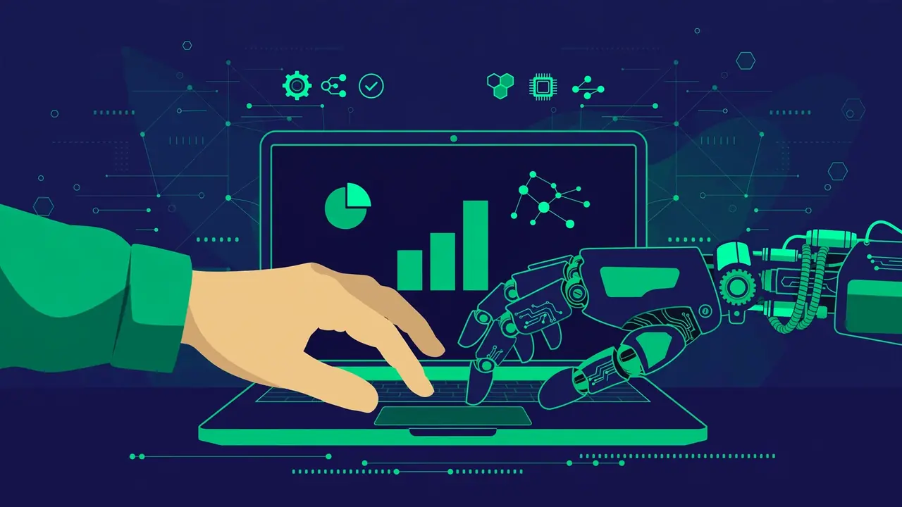 WordPress trends 2026: illustrated AI-assisted content workflow for WordPress creators